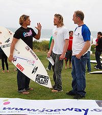 Alan Stokes and Ben Skinner talking about the importance of precious lives with Joes dad Matt.