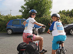 Allie and Louiis on their bikes!