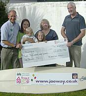 The cheque handover after fete in Portsmouth