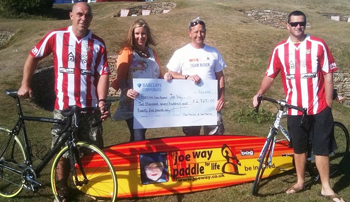 Cornish Bussinessmen Cycle for Joe