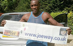 Frank Bruno flying the Flag for Joe Way.....