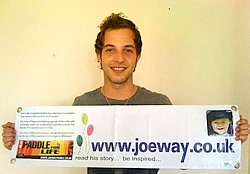 James Morrison with the Joe Way banner