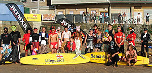 Lifeguards taking part JoeWay Memorial Paddle