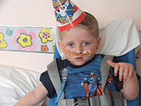 Joe at Treliske Hospital on his 3rd birthday