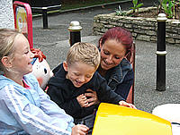 Joe, Megan and Claire at Newquay Cornwall