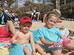 Joe and Megan on the beach