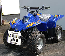 Quad bike donated Bridgeend Garage