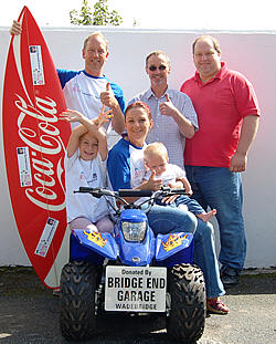 Bridge End Garage Donating a fabulous Quad Bike our top prize for Surfstock Event at St Agnes Cornwall