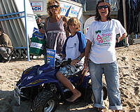 Quad bike on the Fistral beach in Newquay Cornwall