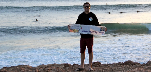 Rob Barber with Joes Banner